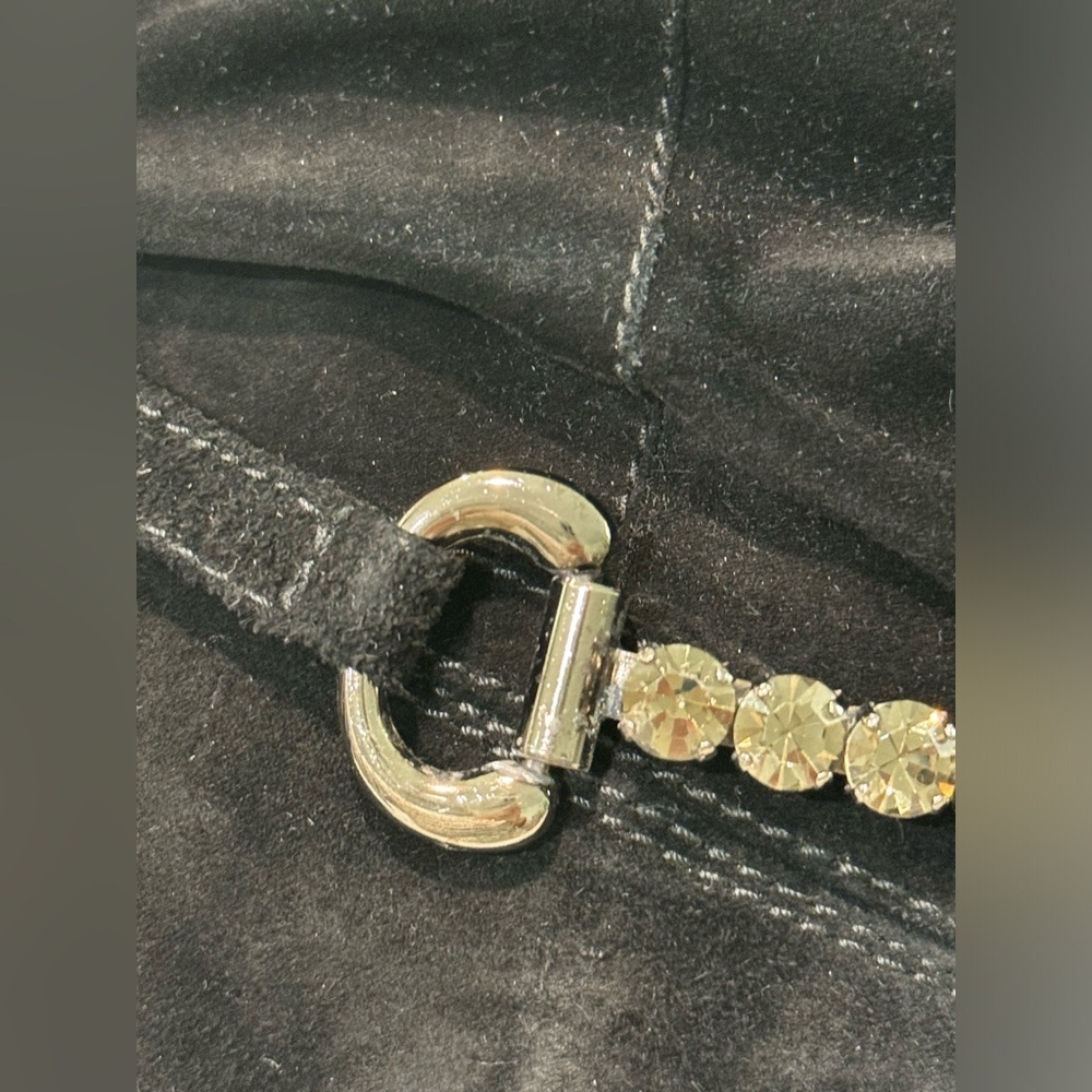 Stuart Weitzman Suede Slouch Boot With Crystal St… - image 7